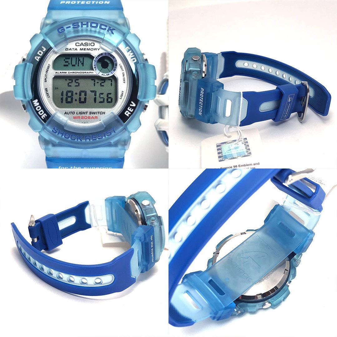 【電池交換済・箱付】CASIO カシオ／G-SHOCK フランス98 FIFAワールドカップ／クォオーツ／樹脂／マルチカラー