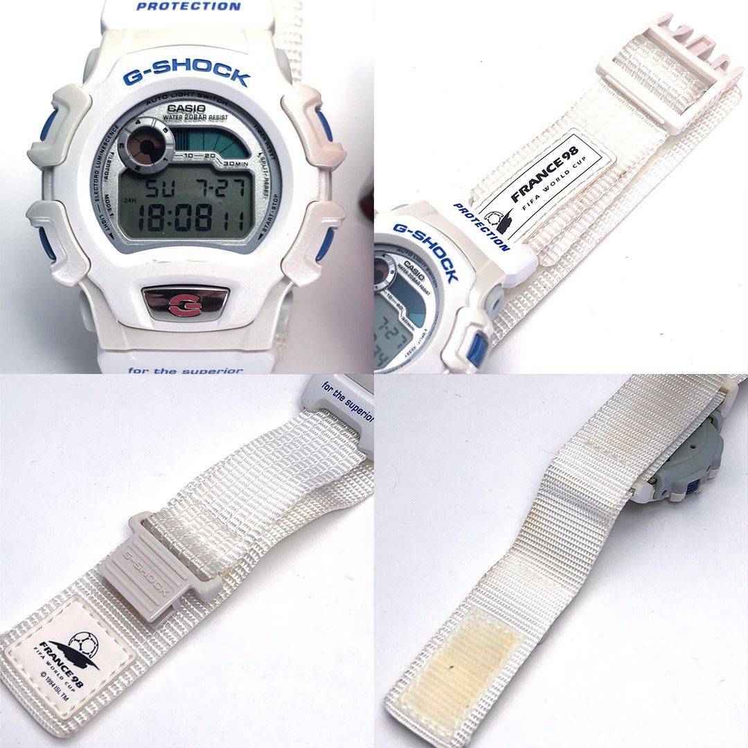 【電池交換済・箱付】CASIO カシオ／G-SHOCK フランス98 FIFAワールドカップ／クォオーツ／樹脂／マルチカラー