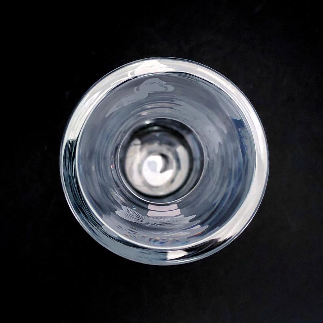 【希少】Baccarat バカラ／ポエティックガーデン オウム＆蝶柄 フワラーベース／クリスタルグラス／クリア／BC492