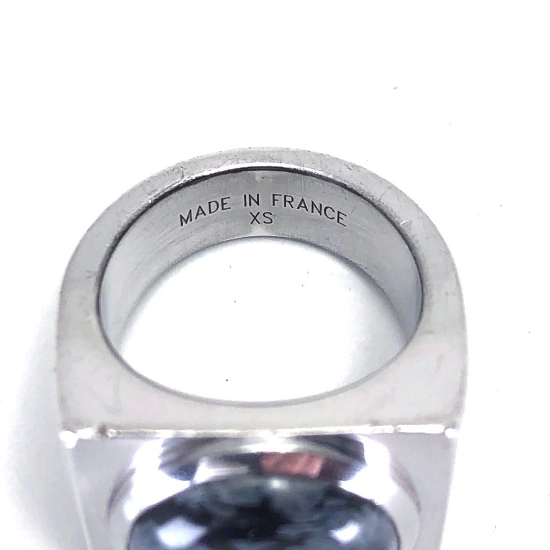 【美品】ルイヴィトン／シェバリエール スノーフロー リング 指輪 M64903／15号／SV925／シルバー・ブラック