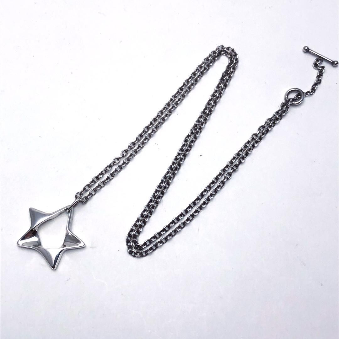 【美品・箱付】Georg Jensen ジョージジェンセン／スターモチーフ ネックレス／178／SV925／シルバー