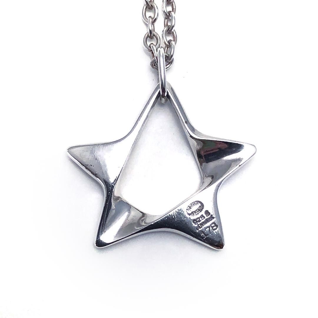 【美品・箱付】Georg Jensen ジョージジェンセン／スターモチーフ ネックレス／178／SV925／シルバー