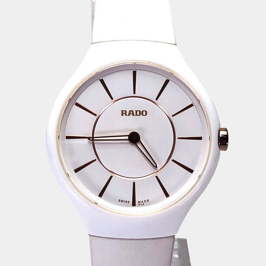 【美品】RADO ラドー／トゥルーシンライン 420.0958.3／クォーツ／セラミック・チタン・ラバー／ホワイト・ゴールド