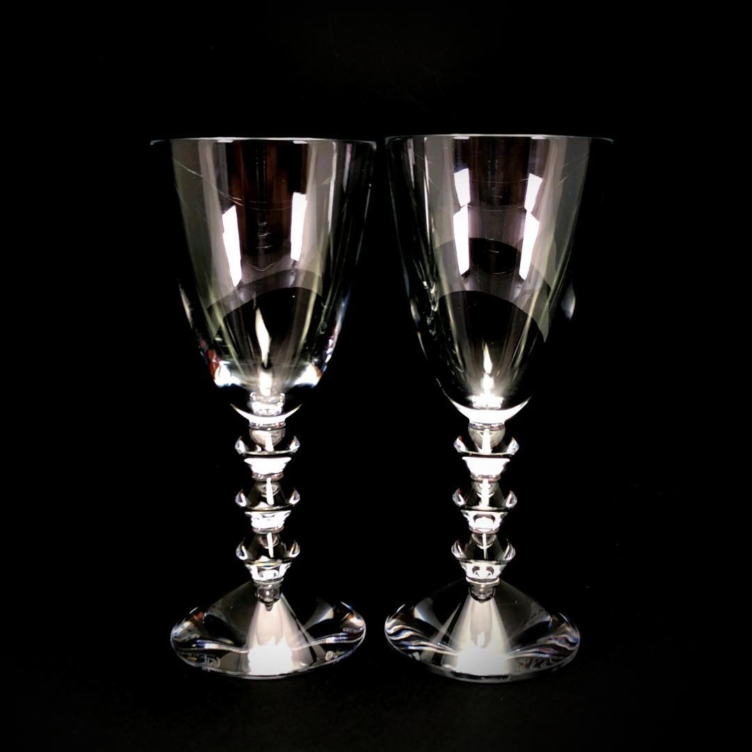 Baccarat バカラ／ベガ ペア ワイングラス／クリスタルグラス／クリア／BC497