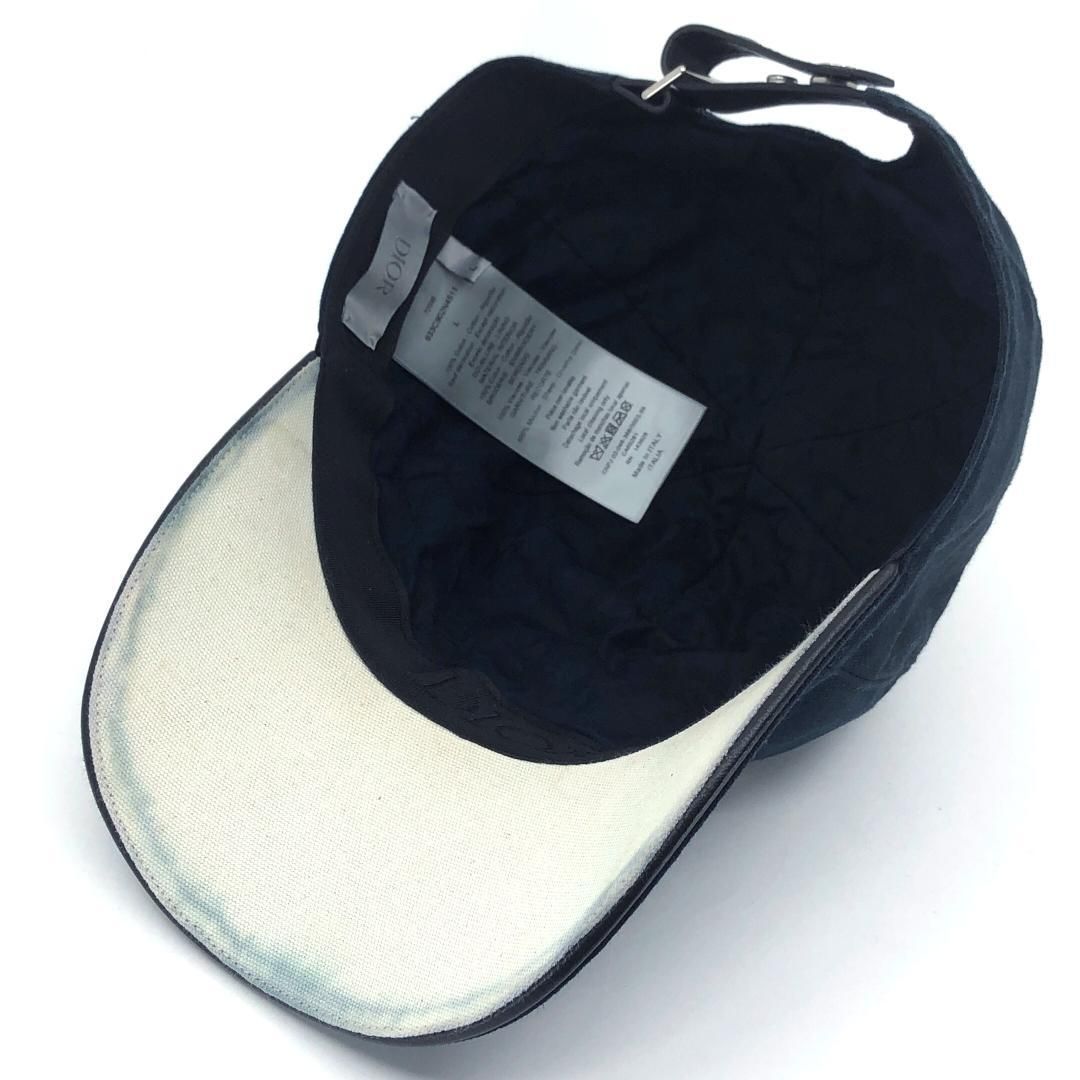 Christian Dior クリスチャンディオール／Cactus Jack DIOR キャップ／L／綿・レザー／ブラック・ホワイト