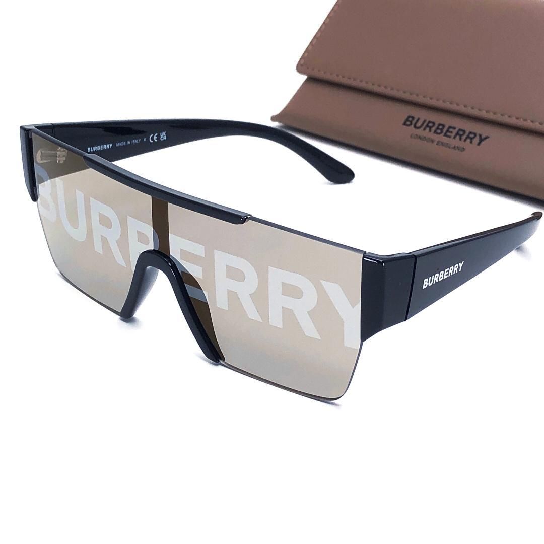 【美品・箱・ケース付き】BURBERRY バーバリー／ロゴ入り サングラス B 4291 ／アセテート／ブラック・グレー