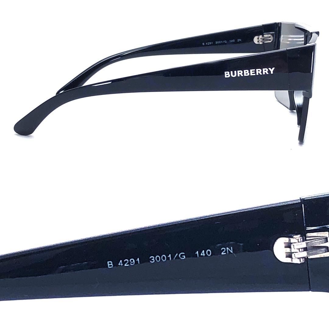 【美品・箱・ケース付き】BURBERRY バーバリー／ロゴ入り サングラス B 4291 ／アセテート／ブラック・グレー