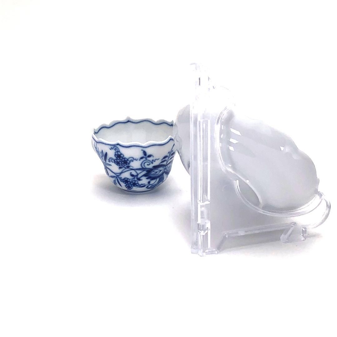 【美品・箱付】meissen マイセン／ブルーオニオン デミタス カップ＆ソーサー／陶器／フォアイト・ブルー