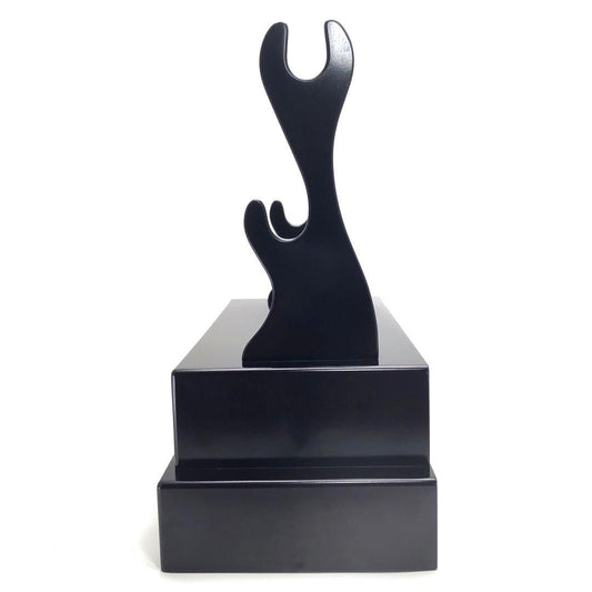 【美品】刀掛け／引出し付き 漆調 二本掛け／木製／ブラック