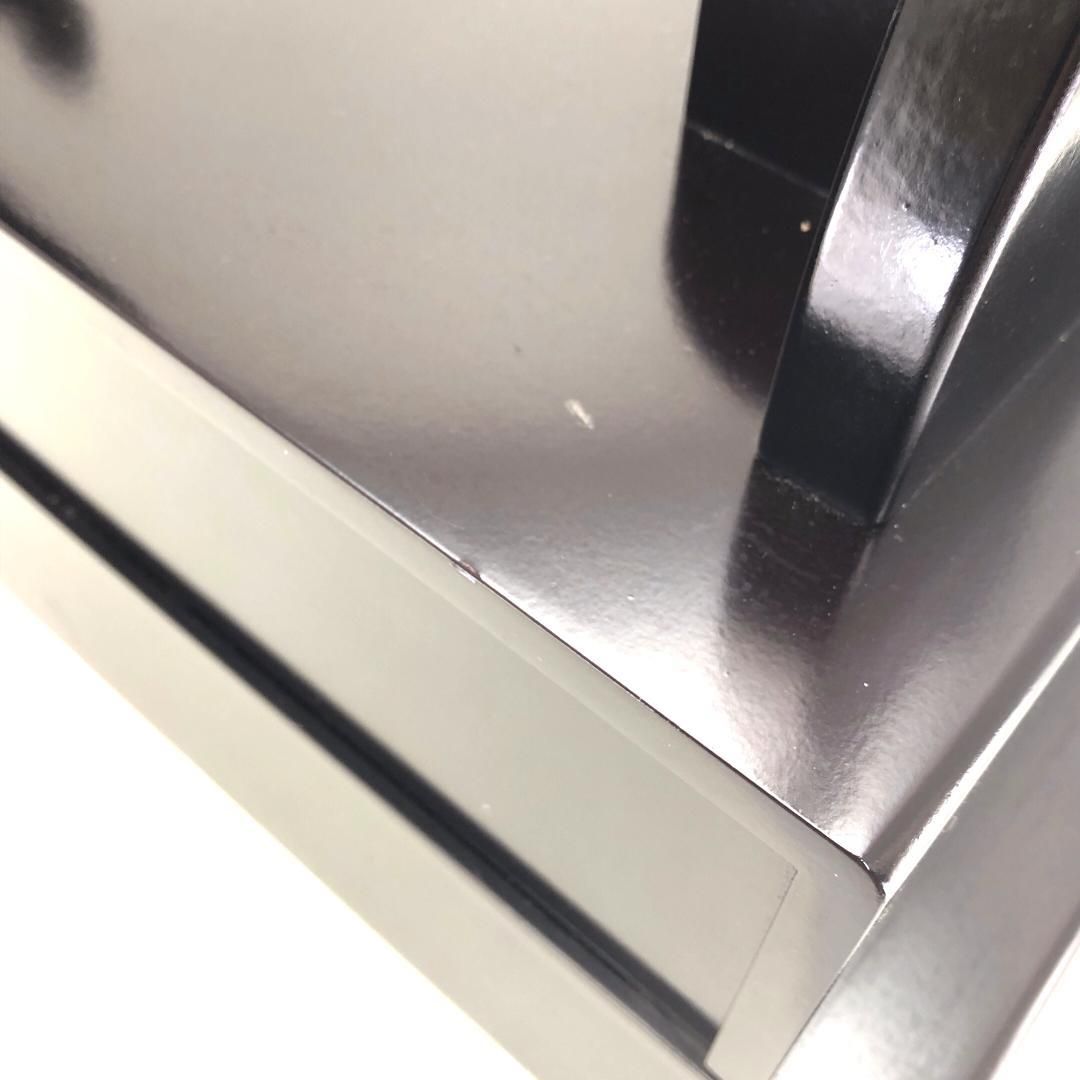 【美品】刀掛け／引出し付き 漆調 二本掛け／木製／ブラック