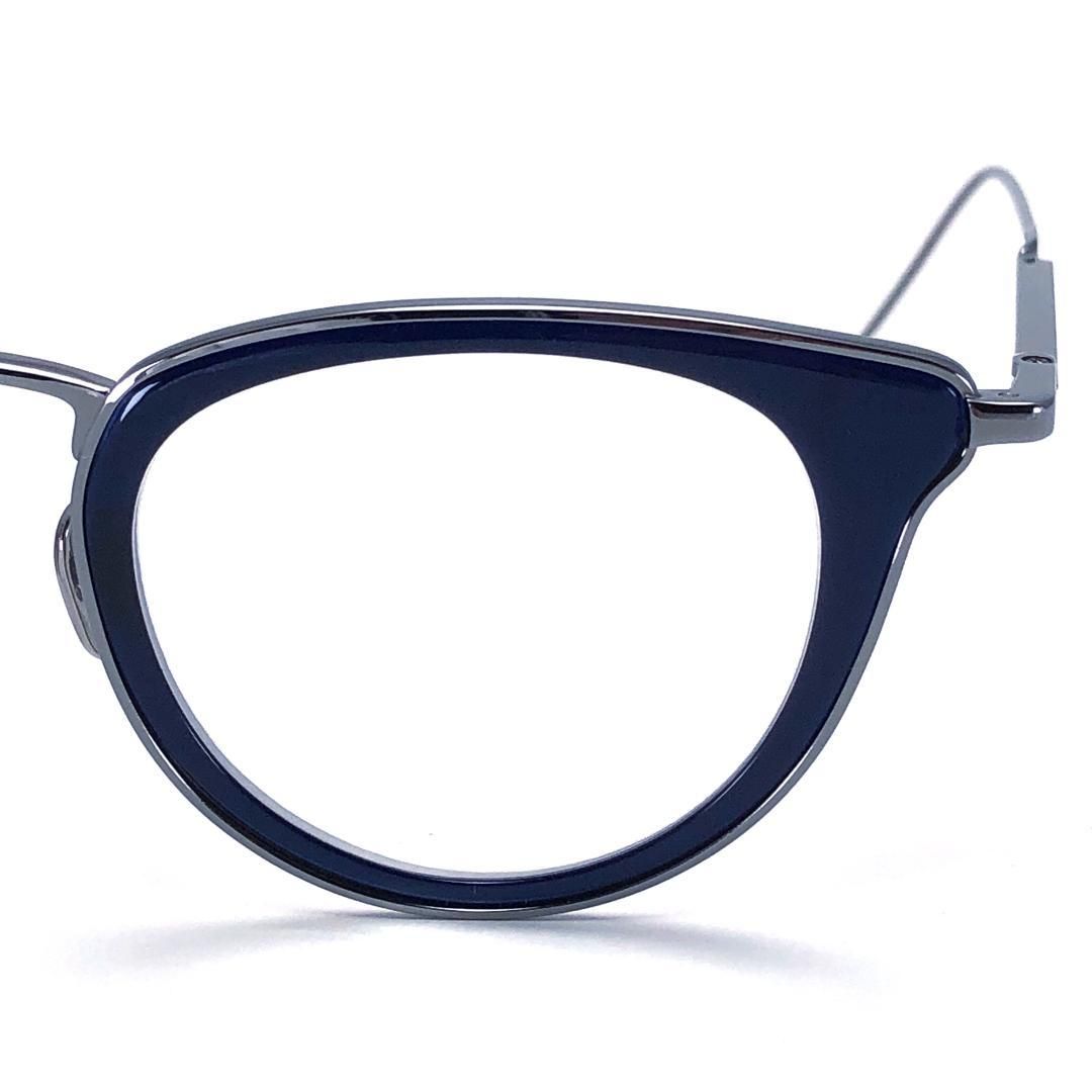 【美品・ケース付き】ISSEY MIYAKE 金子眼鏡 コラボ／メンズ 眼鏡 46□24-145／メタル・アセテート／シルバー・ブラック