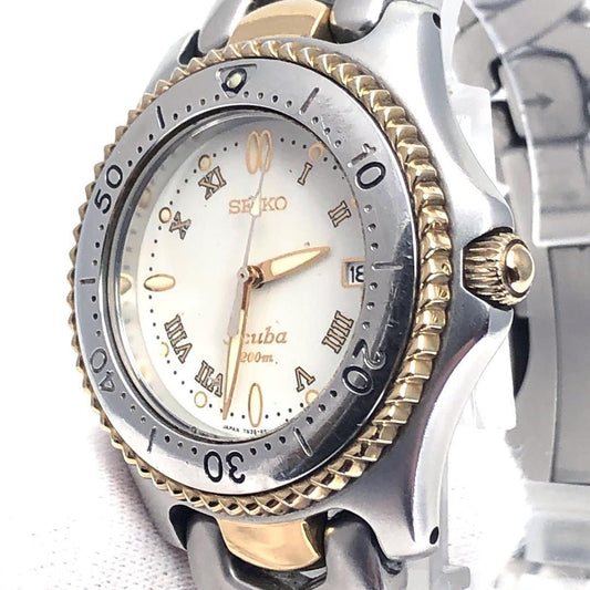 SEIKO セイコー／スキューバ 7N35-6080／クォーツ／ステンレス・GP／シルバー・ゴールド