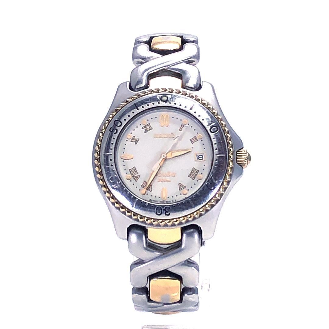 SEIKO セイコー／スキューバ 7N35-6080／クォーツ／ステンレス・GP／シルバー・ゴールド