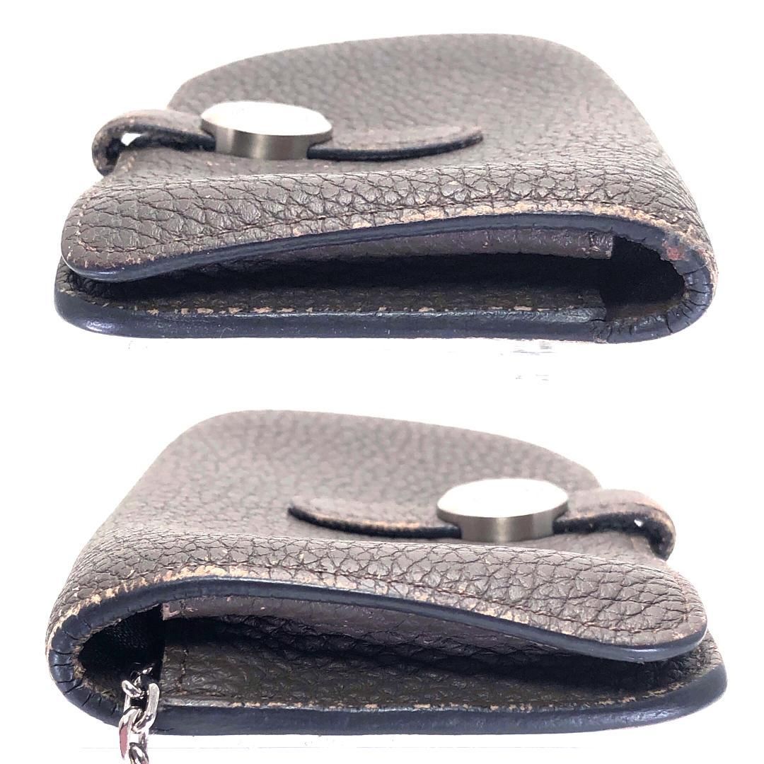 HERMES エルメス／ドゴン チェーン カードケース キーケース／レザー／トープ グレージュ