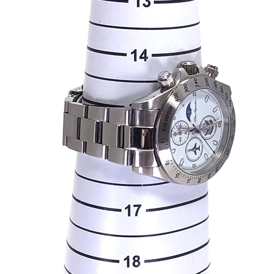【美品・箱・コマ付き】ブルーインパルス 創設60周年記念 メンズ 腕時計 ZA-1094／クォーツ／ステンレス／シルバー・ホワイト