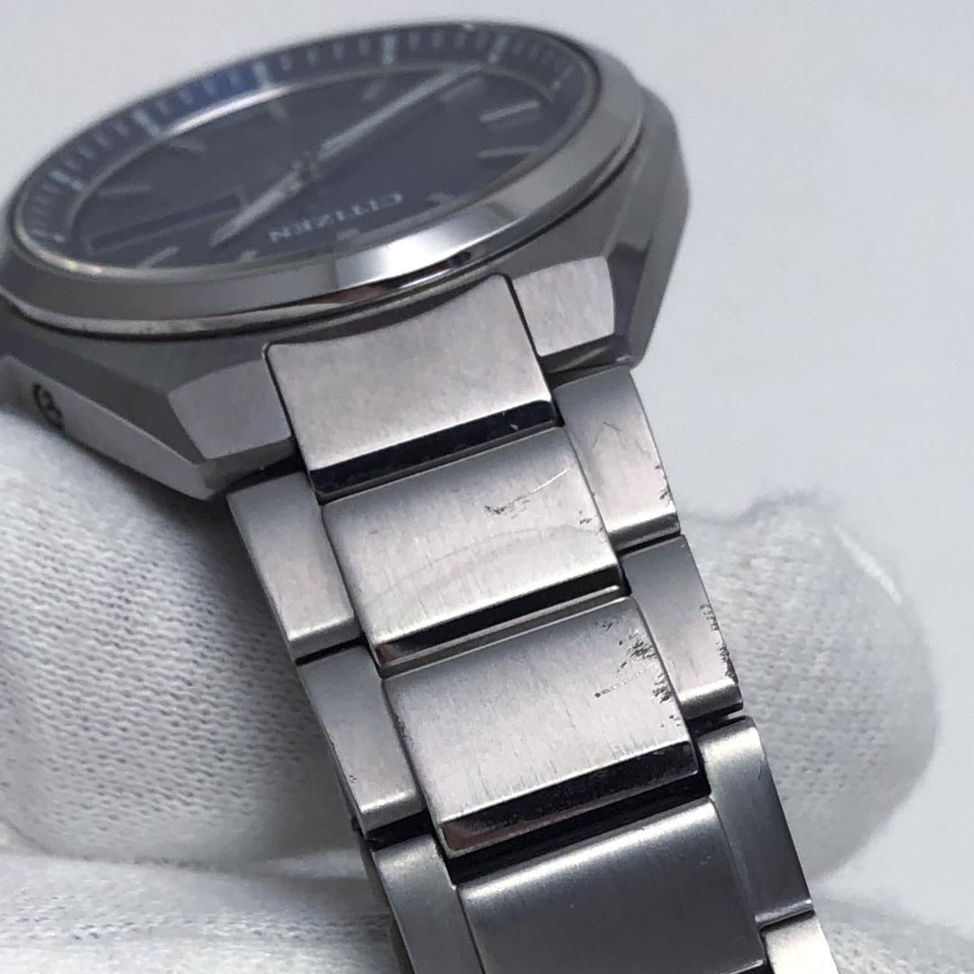 【美品】Citizen シチズン／アテッサ H100-R014234／ソーラークォーツ／チタン／シルバー・ブルー