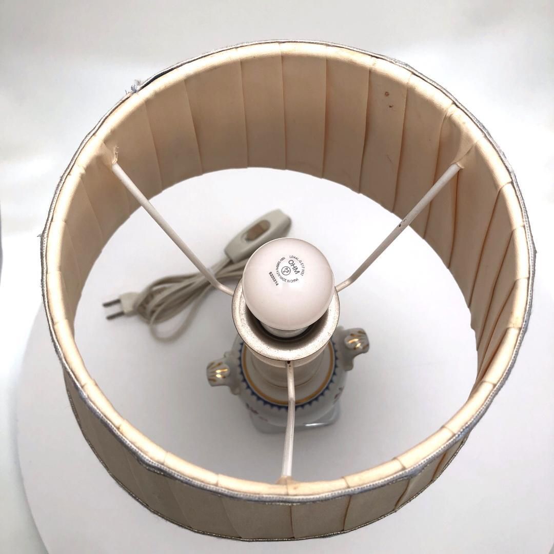 【訳あり・稼働・売り切り品】Richard Ginori リチャードジノリ／イタリアアンフルーツ テーブルランプ／陶器／ホワイト・マルチカラー