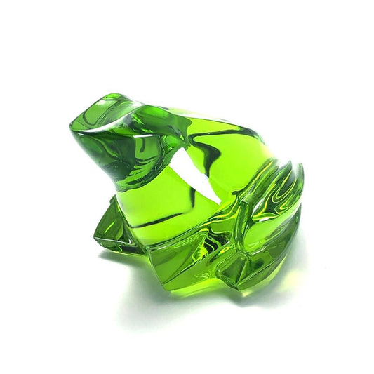 【美品】Baccarat バカラ／カエル ペーパーウェイト オーナメント／クリスタルグラス／グリーン／BC511