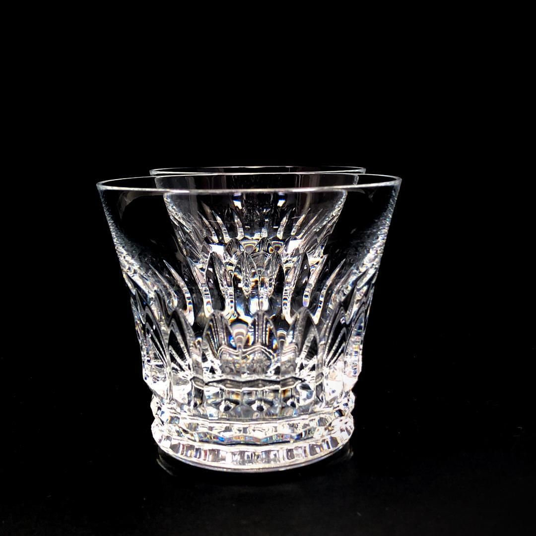 【美品・箱付き】Baccarat バカラ／ティアラ ペア タンブラー／クリスタルグラス／クリア／BC514