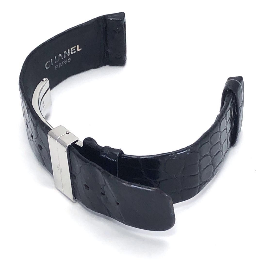 CHANEL シャネル／レディース 腕時計 マトラッセ H0116用 純正ベルト・バックル／レザー・ステンレス／ブラック・シルバー