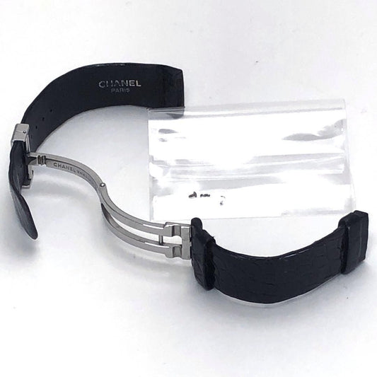 CHANEL シャネル／レディース 腕時計 マトラッセ H0116用 純正ベルト・バックル／レザー・ステンレス／ブラック・シルバー