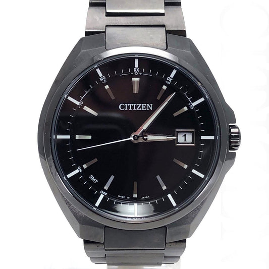 【美品】Citizen シチズン／アテッサ H128-R007971／ソーラークォーツ／チタン／ブラック・シルバー