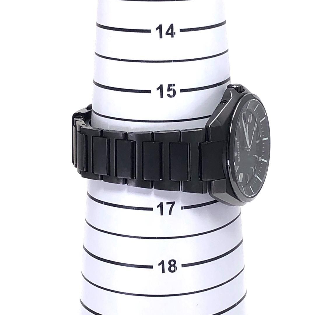 【美品】Citizen シチズン／アテッサ H128-R007971／ソーラークォーツ／チタン／ブラック・シルバー