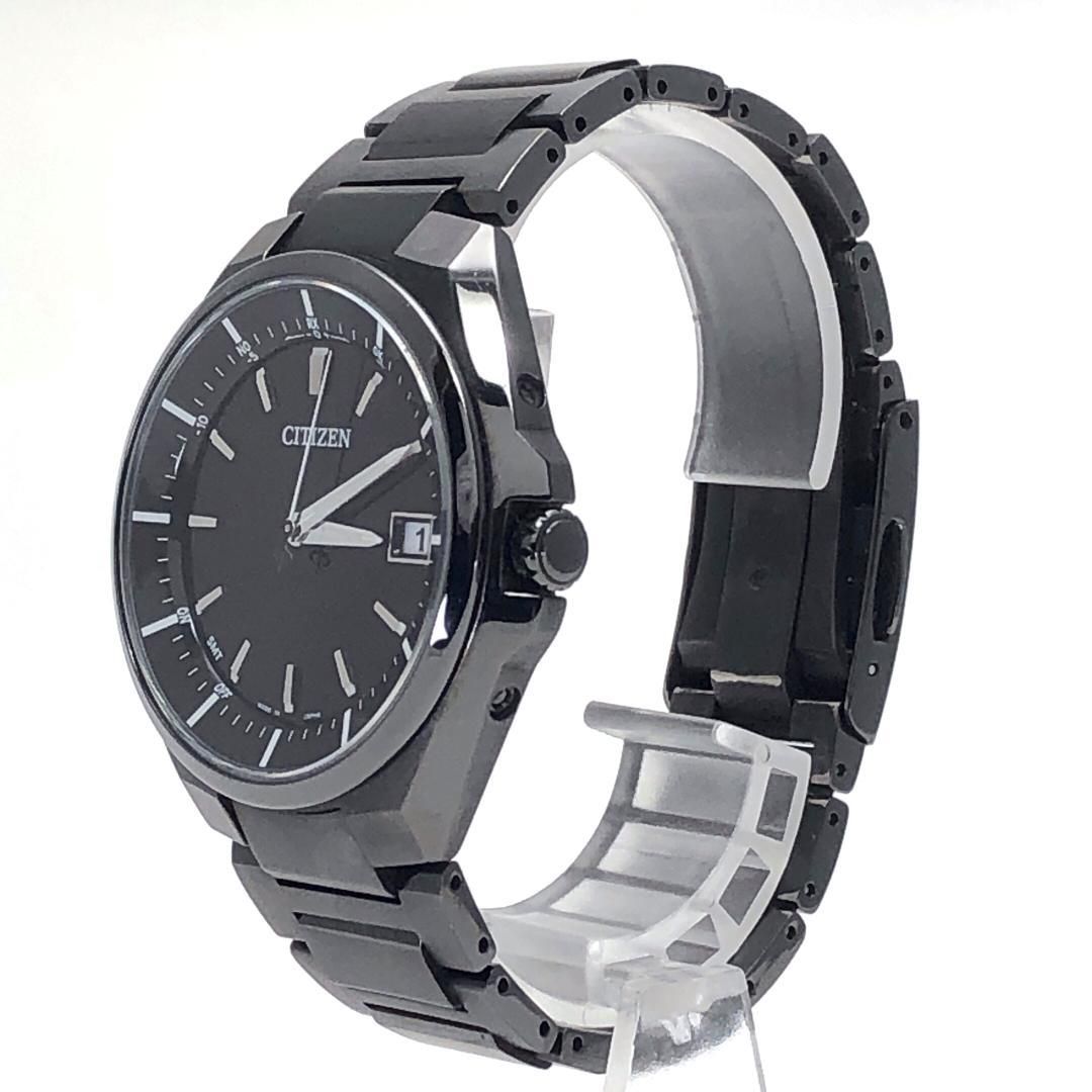 【美品】Citizen シチズン／アテッサ H128-R007971／ソーラークォーツ／チタン／ブラック・シルバー
