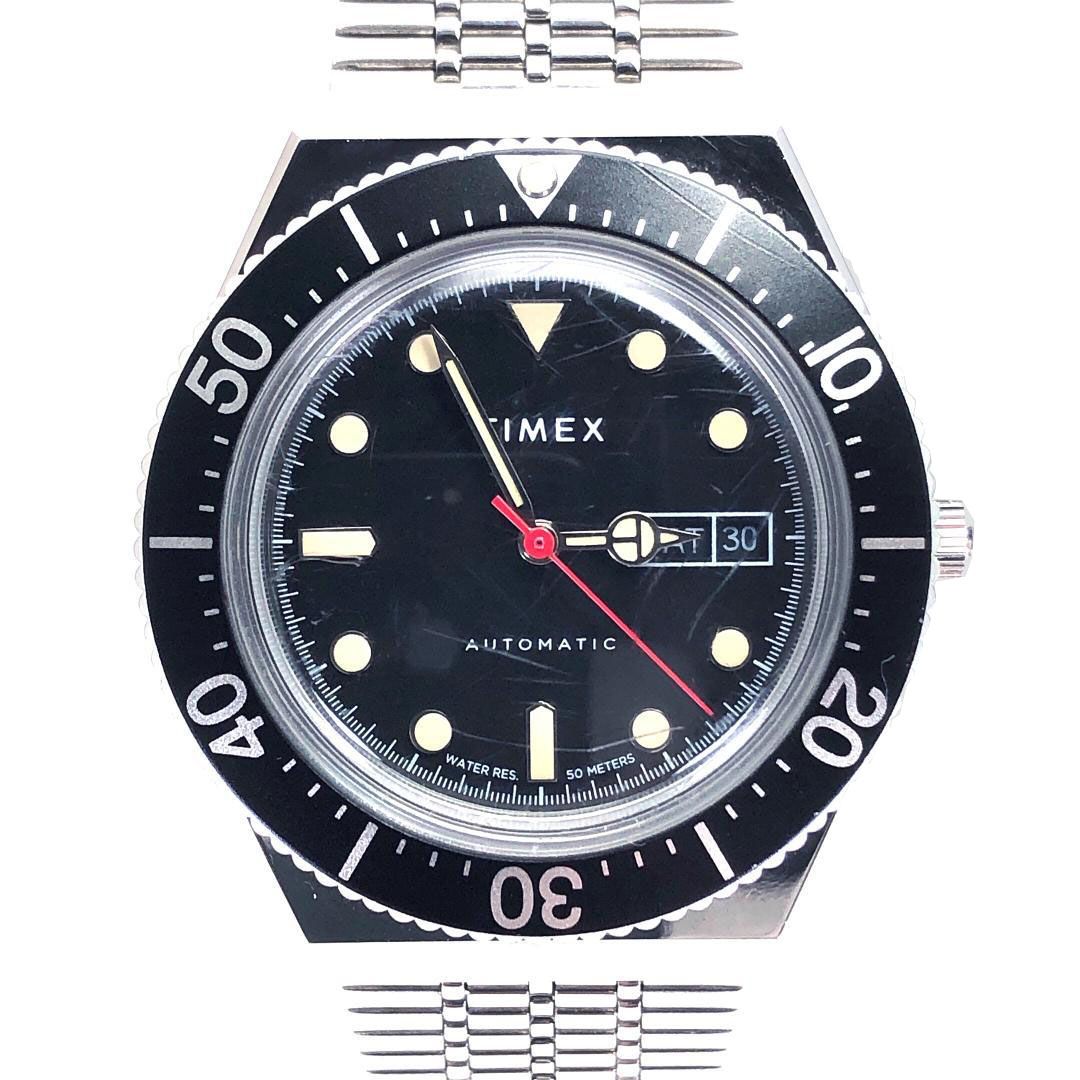【ケース付き】TIMEX タイメックス／M79 TW2U78300／自動巻き／ステンレス／シルバー・ブラック