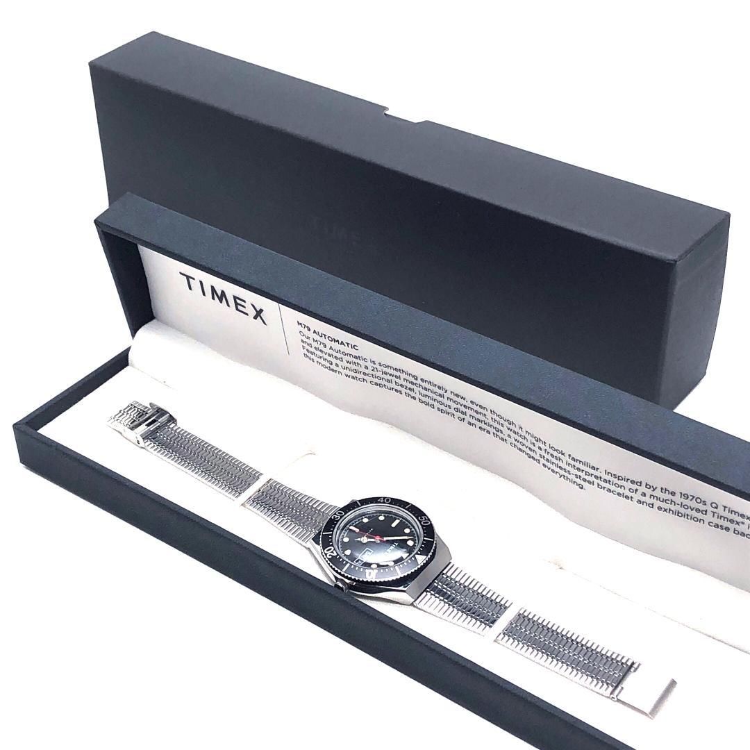 【ケース付き】TIMEX タイメックス／M79 TW2U78300／自動巻き／ステンレス／シルバー・ブラック