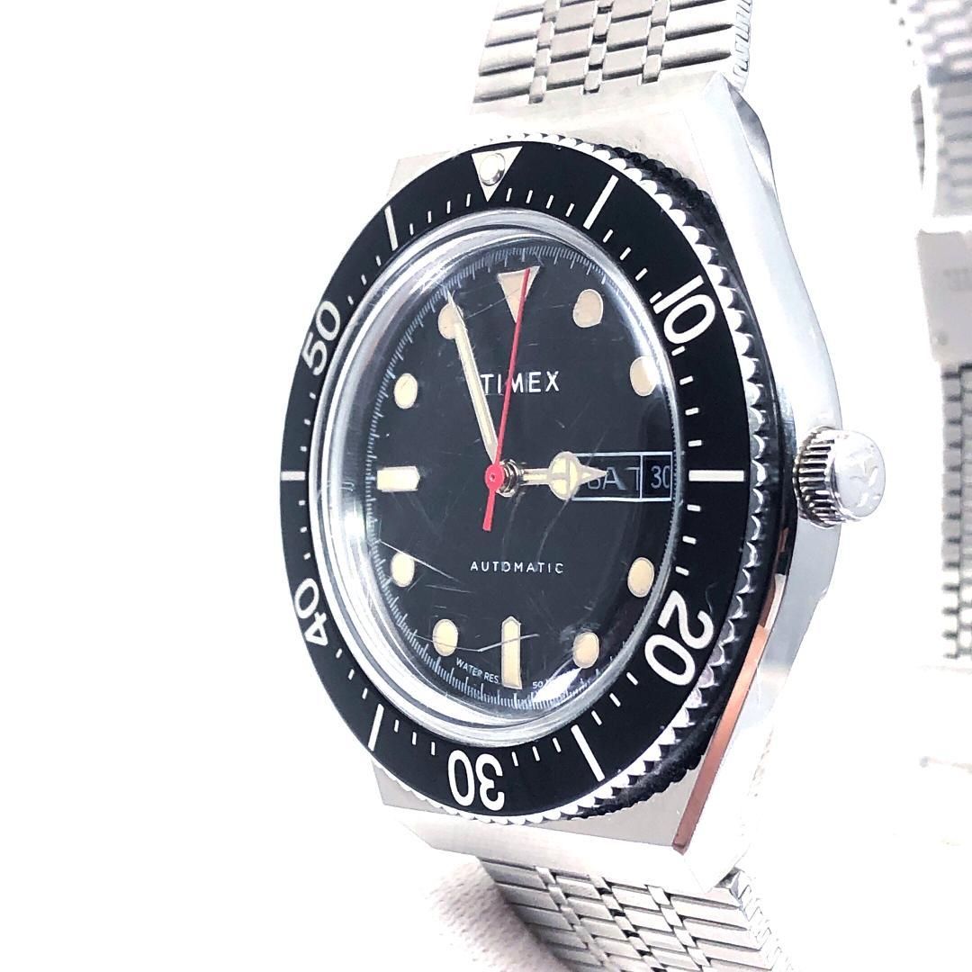 【ケース付き】TIMEX タイメックス／M79 TW2U78300／自動巻き／ステンレス／シルバー・ブラック