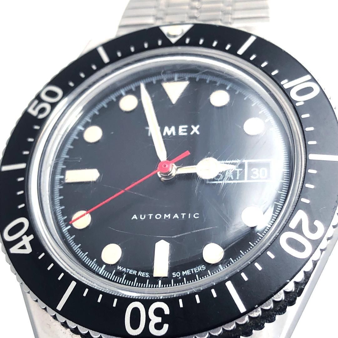【ケース付き】TIMEX タイメックス／M79 TW2U78300／自動巻き／ステンレス／シルバー・ブラック
