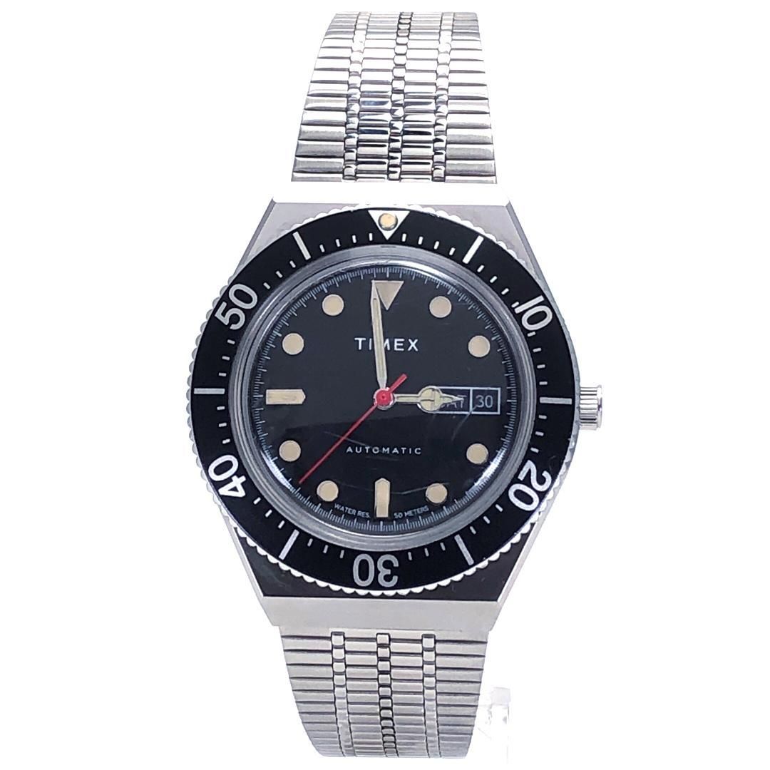 【ケース付き】TIMEX タイメックス／M79 TW2U78300／自動巻き／ステンレス／シルバー・ブラック