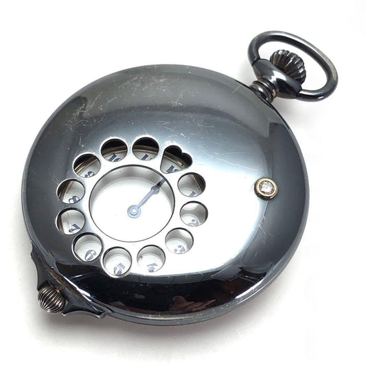 【訳あり・美品・電池交換済み】TECHNOS テクノス／SV925製ケース 懐中時計 178040.20.53／クォーツ／SV925（ケースのみ）／シルバー・ホワイト