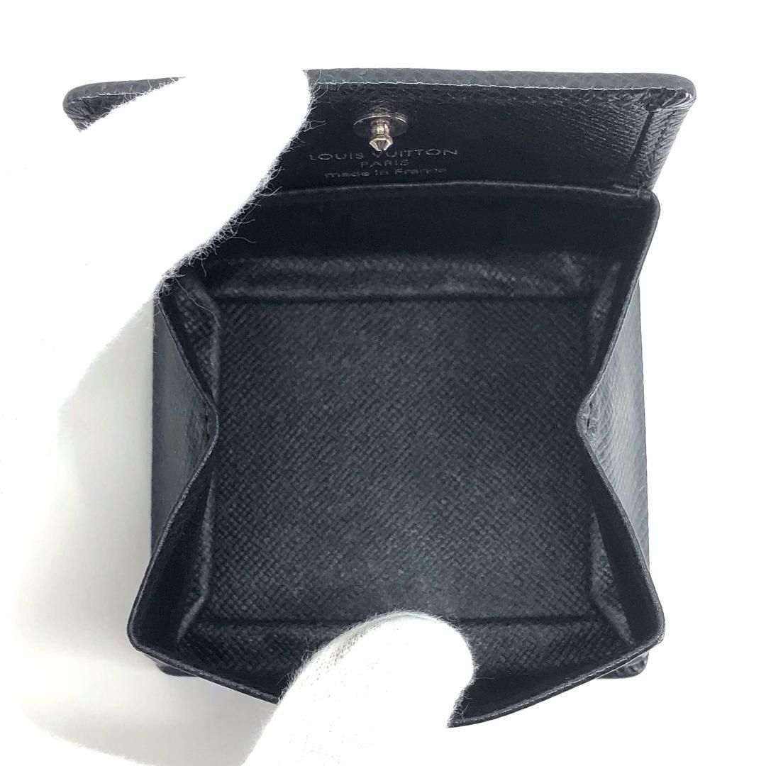 【美品】LOUIS VUITTON ルイヴィトン／コインケース ポルトモネ ボワット タイガ M30382／レザー／ブラック