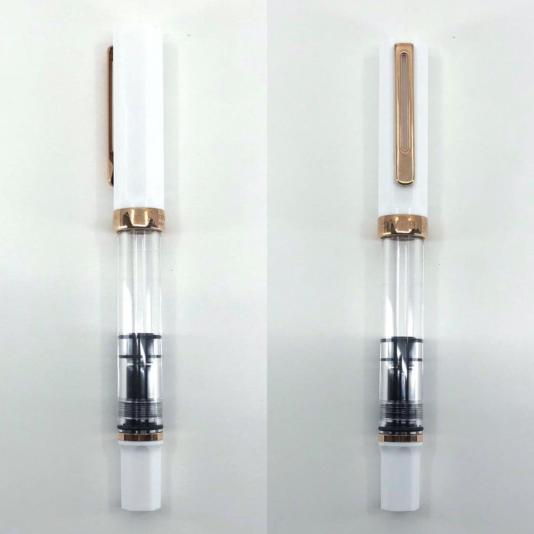 【美品】 TWSBI ツイスビー／エコRG 万年筆／M／プラスチック／ホワイト ローズゴールド