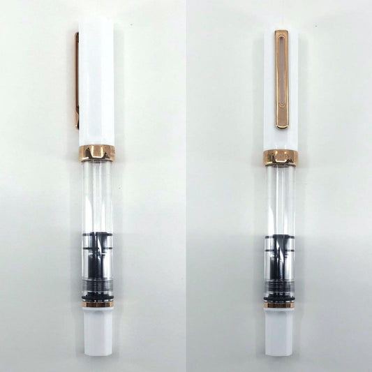 【美品】 TWSBI ツイスビー／エコRG 万年筆／M／プラスチック／ホワイト ローズゴールド