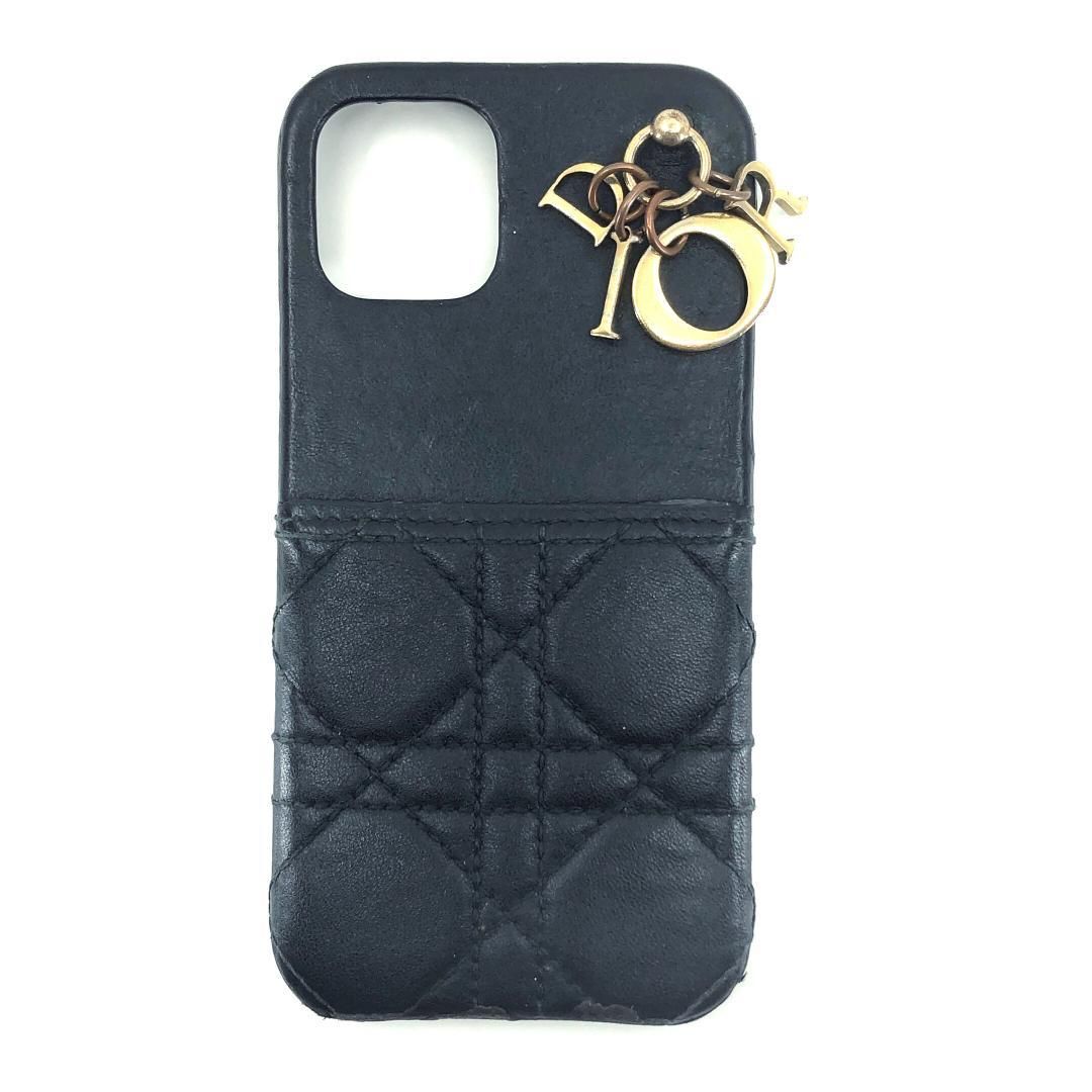 Christian Dior クリスチャンディオール／iPhone ケース カナージュ／※対象iPhone不明／ブラック