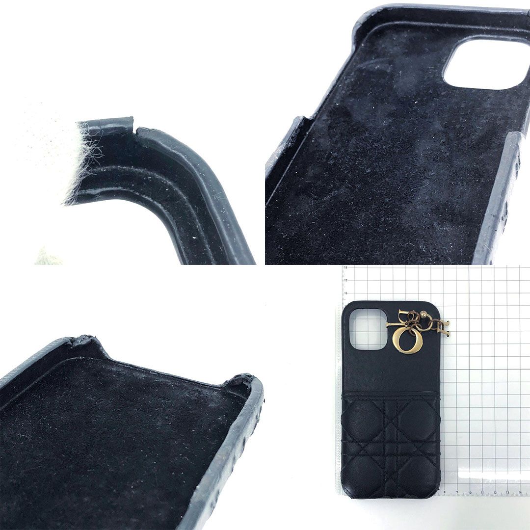 Christian Dior クリスチャンディオール／iPhone ケース カナージュ／※対象iPhone不明／ブラック