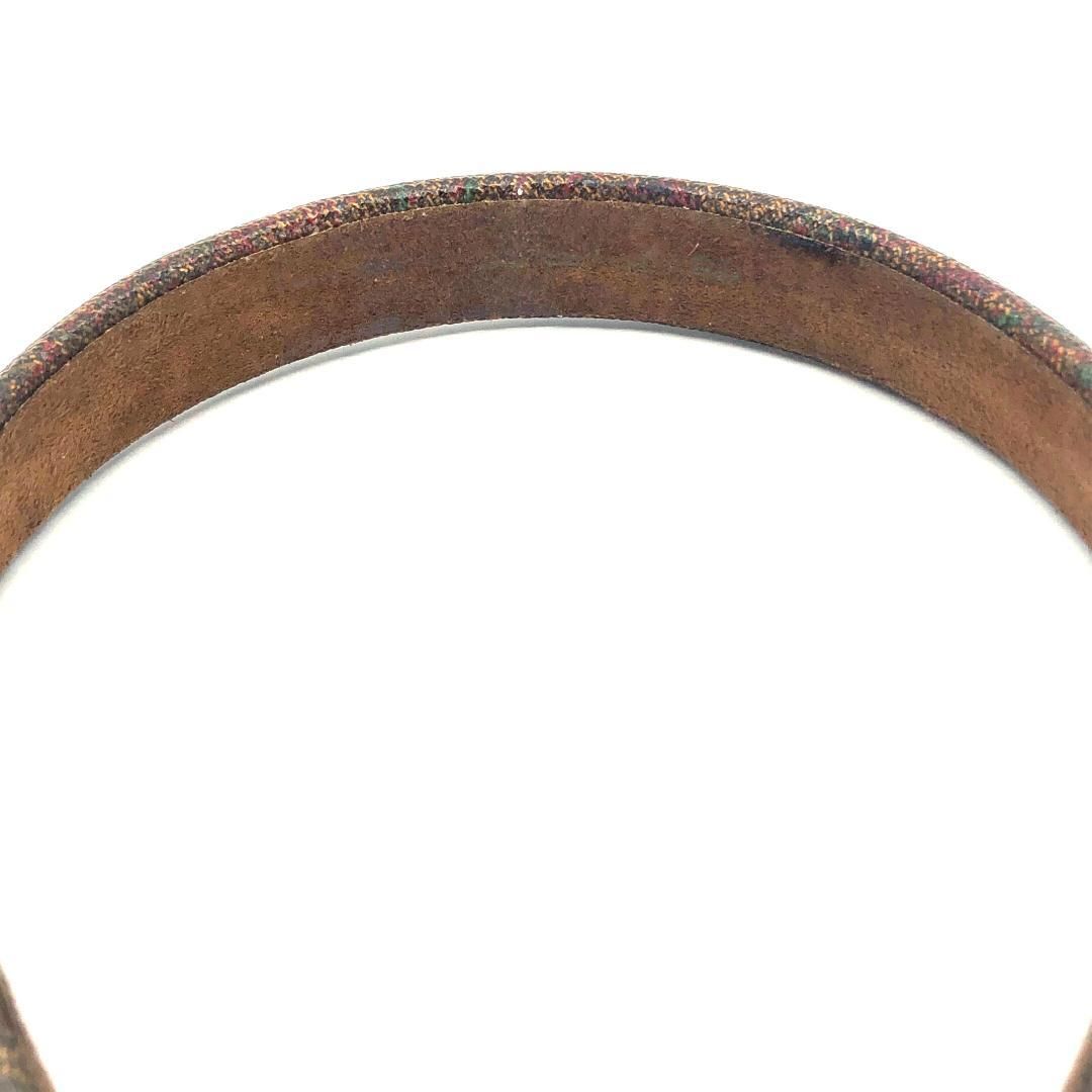 Etro エトロ／カチューシャ／ペイズリー ／レザー／ブラウン