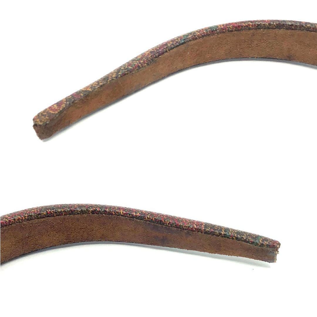 Etro エトロ／カチューシャ／ペイズリー ／レザー／ブラウン