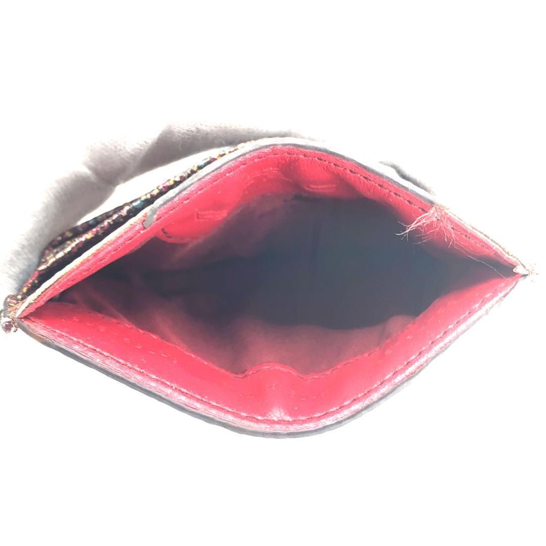 【箱付】Etro エトロ／カードケース 1H769/2451/0600／ポップ＆ペイズリー／レザー／ブラウン