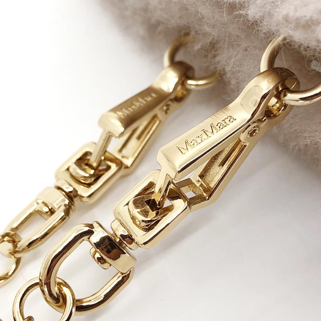 【美品】Max Mara マックスマーラ／テディベア レディース手袋 456606／SM／アルパカ・羊毛／ベージュ