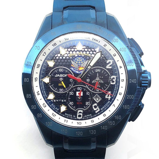 【美品】KENTEX ケンテックス／日本航空自衛隊最高峰モデル ブルーインパルスSP／クォーツ／ステンレス／ブルー・ブラック