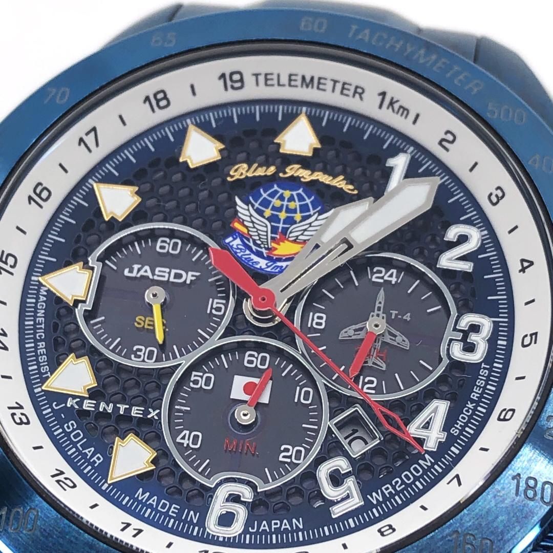【美品】KENTEX ケンテックス／日本航空自衛隊最高峰モデル ブルーインパルスSP／クォーツ／ステンレス／ブルー・ブラック