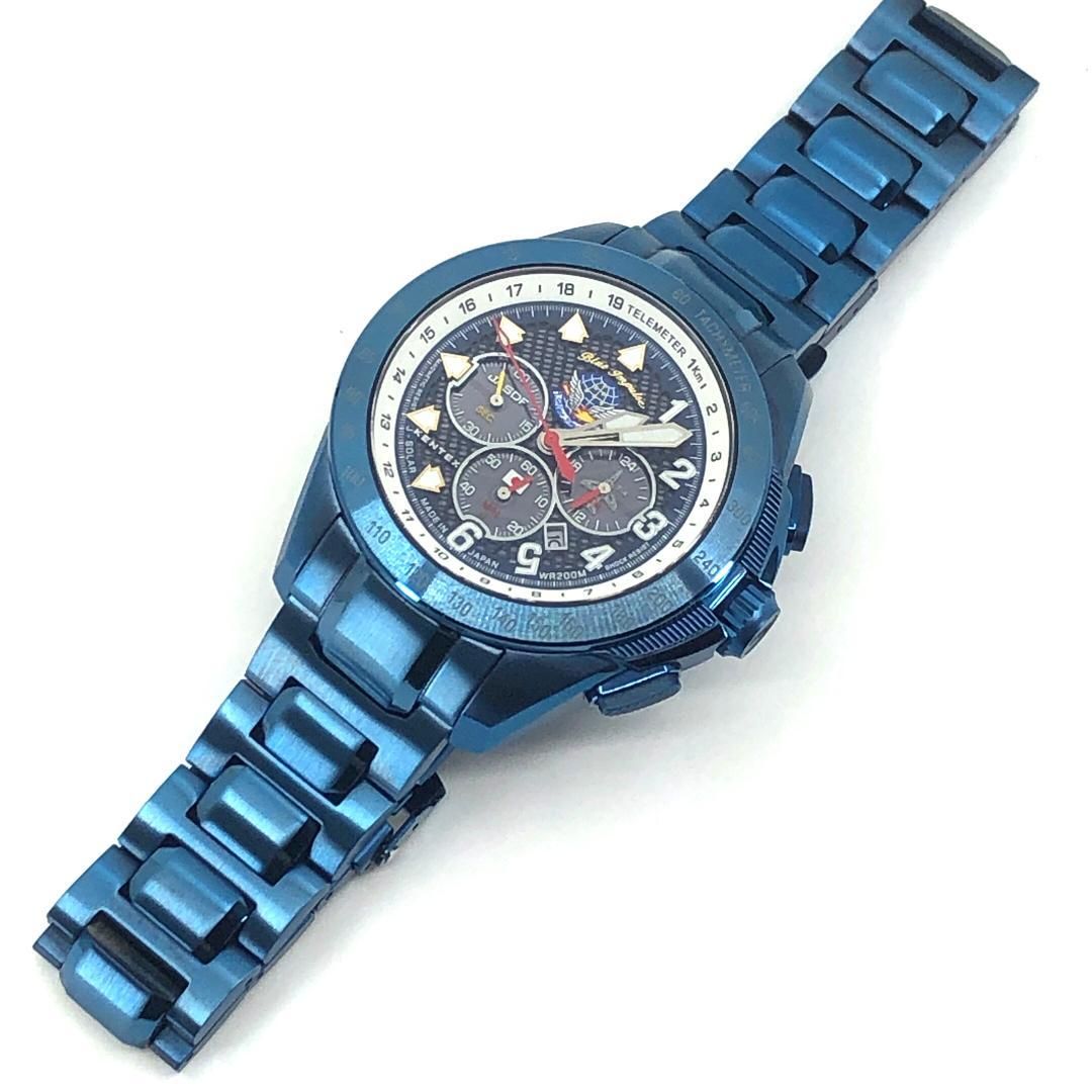 【美品】KENTEX ケンテックス／日本航空自衛隊最高峰モデル ブルーインパルスSP／クォーツ／ステンレス／ブルー・ブラック