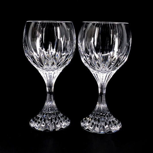 【美品・箱付き】Baccarat バカラ／マッセナ ペア ワイングラス／クリスタルグラス／クリア／BC524