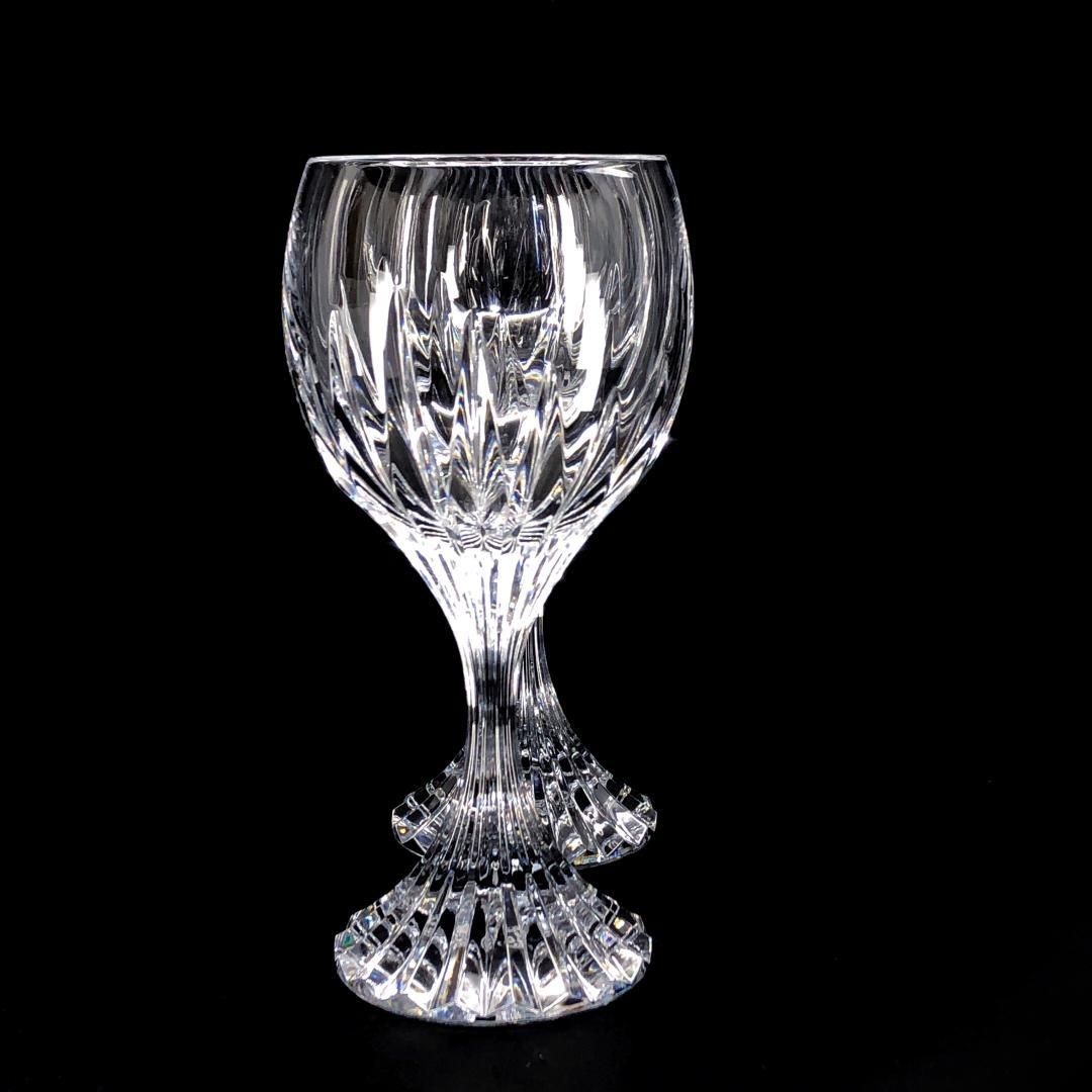 【美品・箱付き】Baccarat バカラ／マッセナ ペア ワイングラス／クリスタルグラス／クリア／BC524