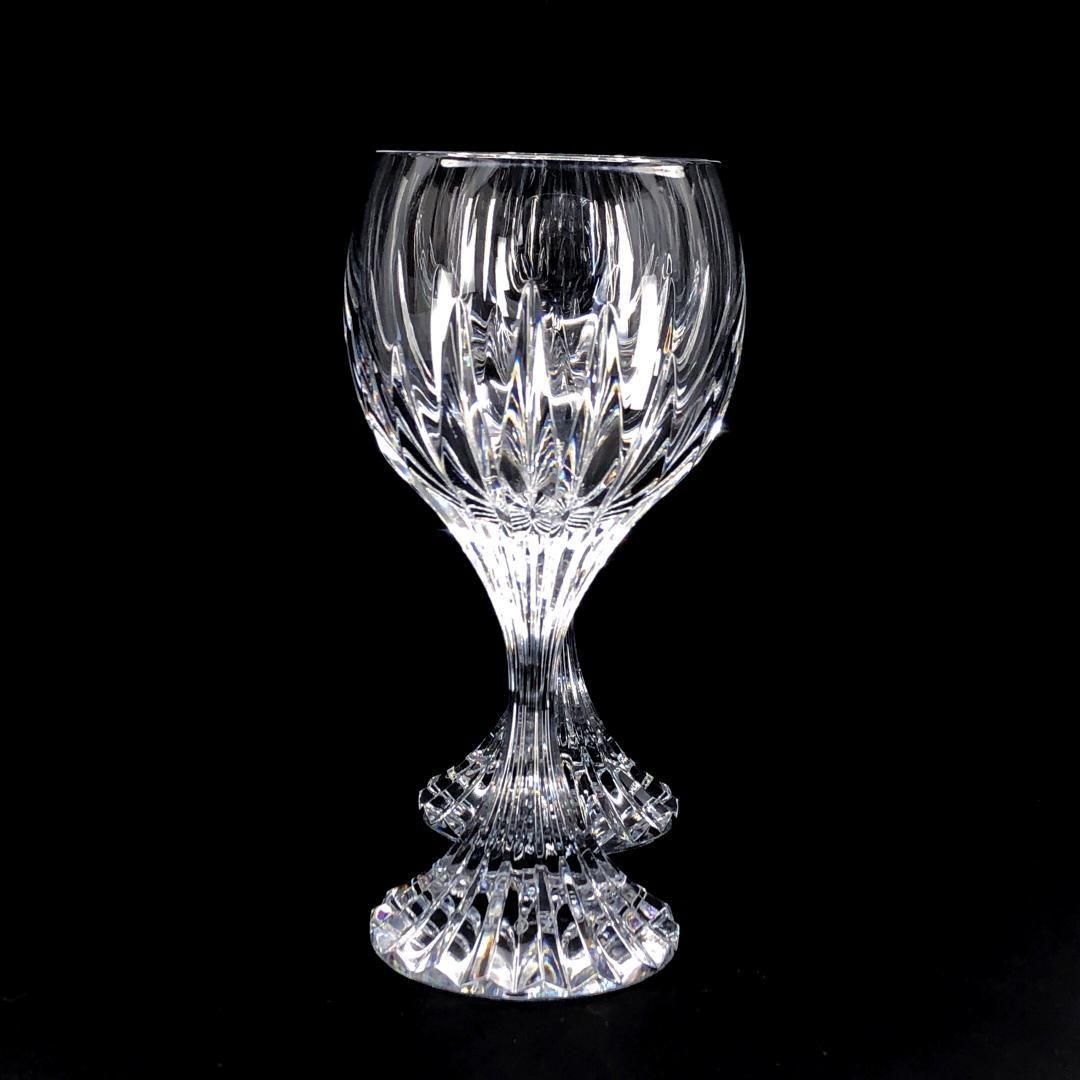 【美品・箱付き】Baccarat バカラ／マッセナ ペア ワイングラス／クリスタルグラス／クリア／BC524