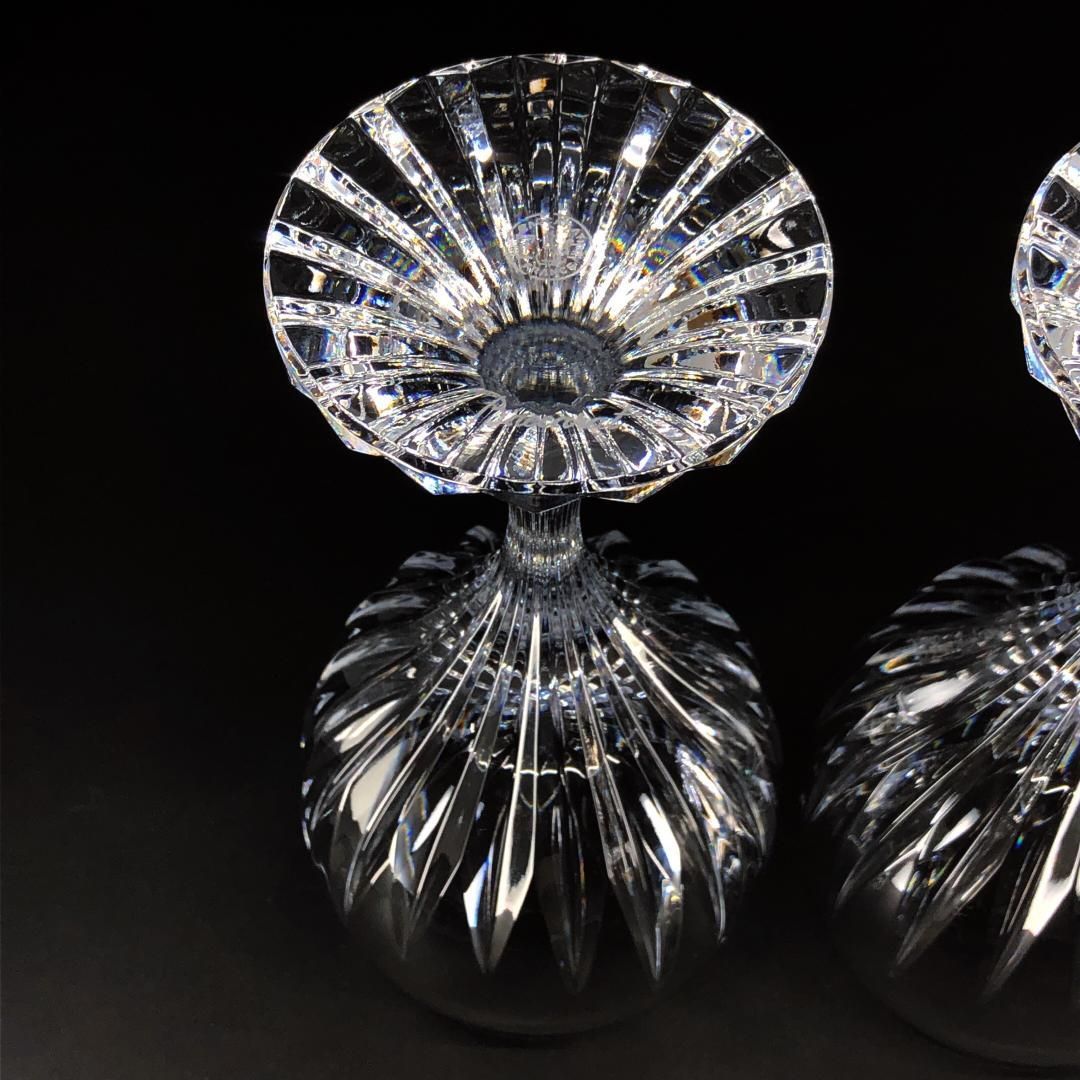 【美品・箱付き】Baccarat バカラ／マッセナ ペア ワイングラス／クリスタルグラス／クリア／BC524